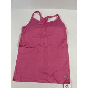 Women's Active Seamless Slim-Fit‎ Racerback Tank with Built-in Bra Sz M